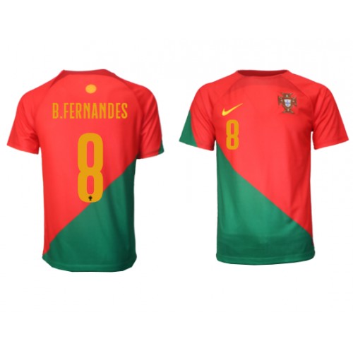Maillot de foot le Portugal Bruno Fernandes #8 Domicile Monde 2022 Manches Courte